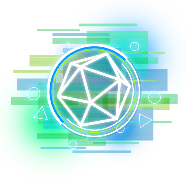 Sci-fi zöld D20