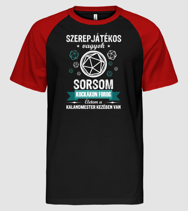  minta fekete/piros pólón