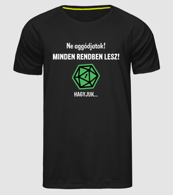  minta fekete pólón