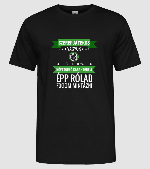  minta fekete pólón