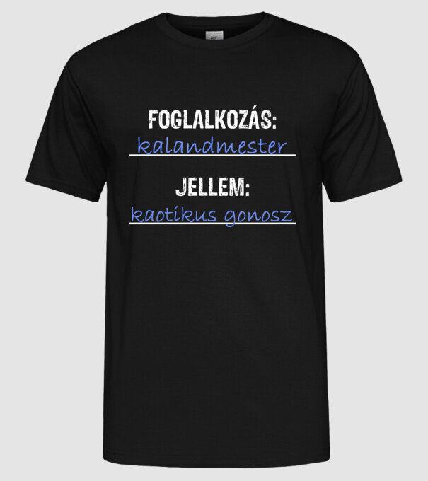  minta fekete pólón
