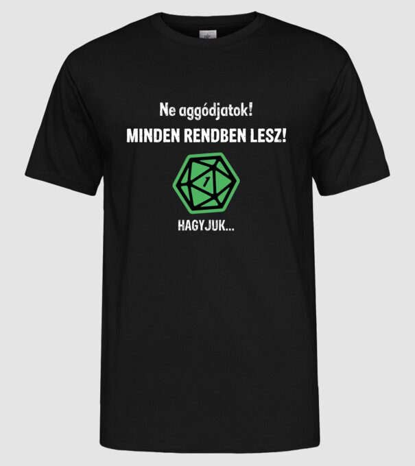  minta fekete pólón
