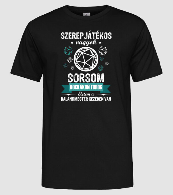  minta fekete pólón