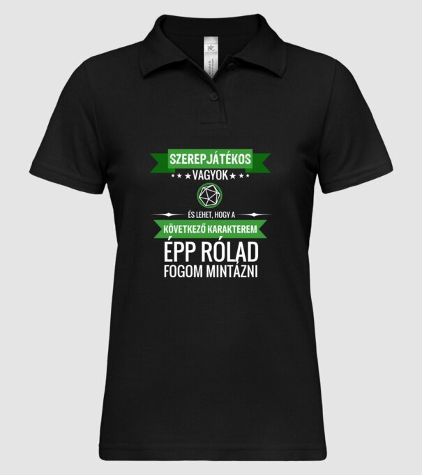  minta fekete pólón