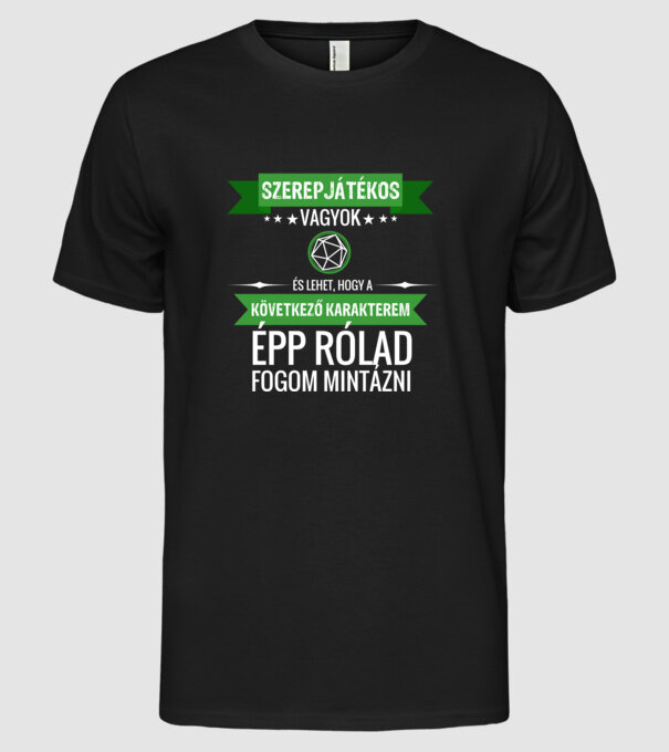  minta fekete pólón