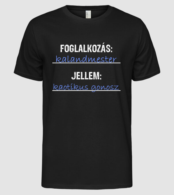  minta fekete pólón