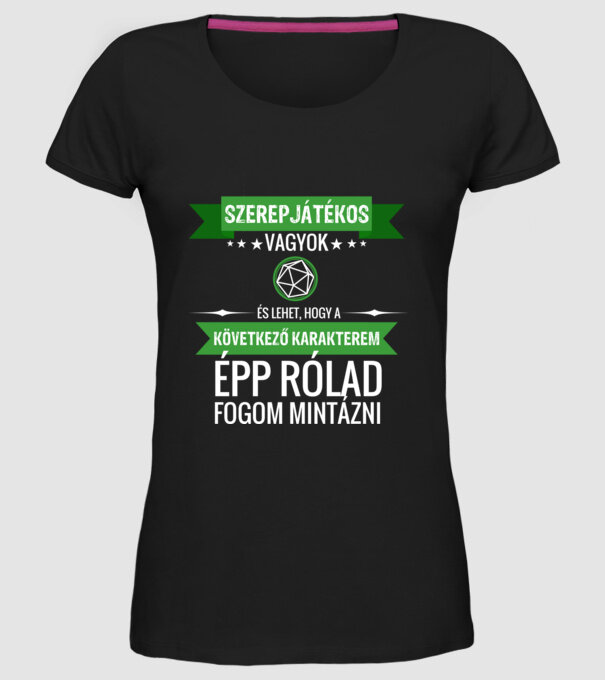  minta fekete pólón