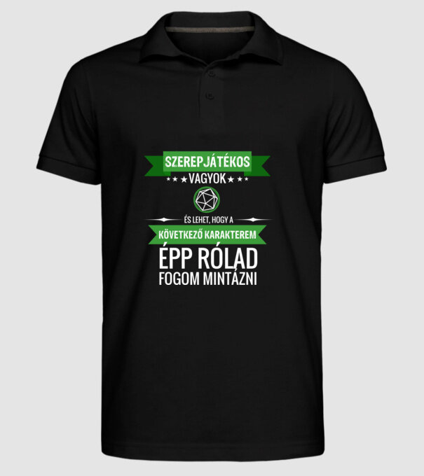  minta fekete pólón