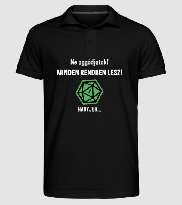  minta fekete pólón
